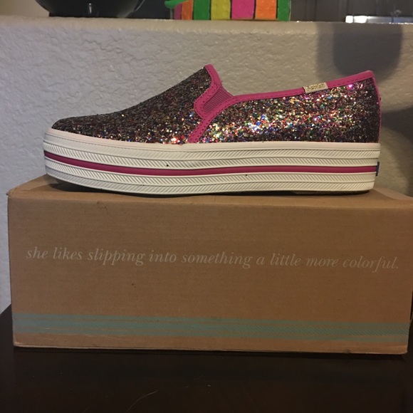 Kate Spade Triple Decker Glitter Keds - Picture 1 of 3